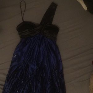Black and blue dress